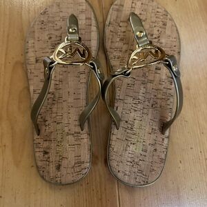 Michael Kors Gold Sandals, Size 6